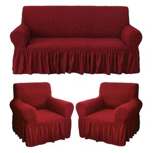 3+1+1 Sofa Cover - maroon