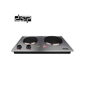 Dsp 1500W Portable Electric Double Burner Stove - Silver