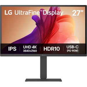 LG UltraFine Monitor 27U730A-B - 4K UHD IPS 27 inch, 60Hz, 5ms GtG, HDR10, Home/Office Display, Eye Care features, Built-in Speakers, HDMI, DisplayPort, USB-C with 90W PD, Black