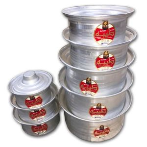 8Pcs Stainless Steel Cooking Pots - Silver