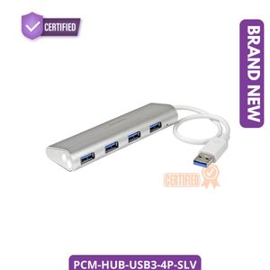 Universal 4-Port USB 3.0 Hub Silver Brand New SKU PCM-HUB-USB3-4P-SLV