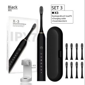 Electric Toothbrush With Sonic Technology – Rechargeable Electric Toothbrush For Adults – 6 Cleaning Modes –Clean The Toothbrush  Soft Bristles For Sensitive Teeth And Gums – Black
