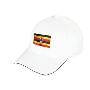 Uganda Flag Designed Cap - White