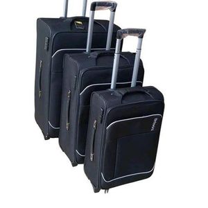 Dfavors A Set Of 3 In 1 Suitcase Pure Clothes Material Durable It Has 2 Wheels Spinners Extremely Durable It Has Multiple Colours Easy To Clean And Use It's Black 