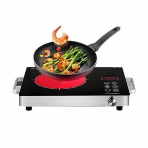 Hoffmans Touch single radiant Electric Infrared Cooker Stove Hot Plate Portable Single Burner, Black