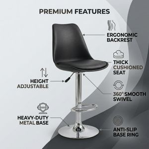 adjustable bar stool chair for a kitchen, restaurant, or counter.