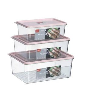 3 Set Serving and Storage Containers-Transparent