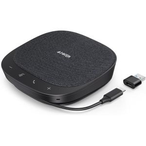 Anker PowerConf S330 USB Speakerphone, Conference Microphone for Home Office, Smart Voice Enhancement, Plug and Play, 360° Voice Coverage via 4 Microphones, and Powerful Sound