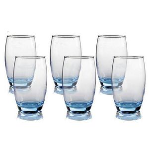 Luminarc 6 Pieces Of  Water And Juice Glasses,Blue