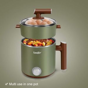 Sonifer Double Multifunctional Electric Cooker  With Lid & Handle -Multicolor