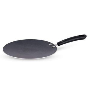 28CM Flat Non-stick Pancake, Roti Bread, Egg,Chapati Frying Pan -Black
