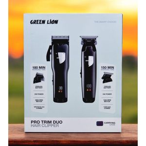 Green Lion Pro Trim Duo Hair Clipper Black 