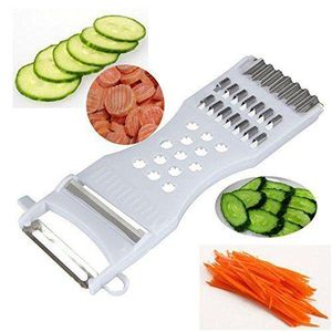 5 In 1 Vegetable Slicer Stainless - Color Of Plastic Varies