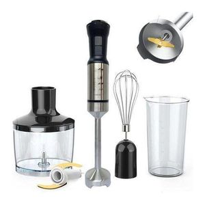 Hoffmans 4 In 1 Hand Blender With Whisk And Mincer-Silver/Black