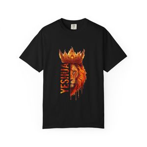Yeshua Crowned Lion unisex T-Shirt, Revelation 5:5 Christian Tee
