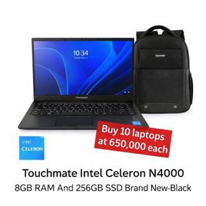 Touchmate Intel Celeron N4000 8GB RAM And 256GB SSD Brand New -Black with Afree Bag