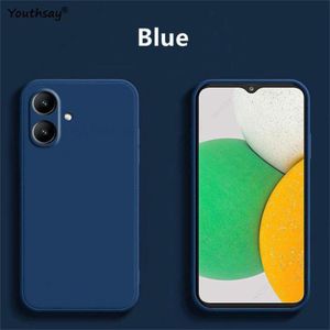 Samsung Galaxy A06 Luxury Soft Rubber Liquid Silicone Skin Touch Feel Cover Case Blue