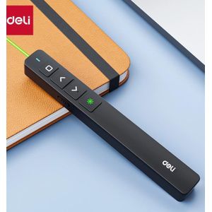 wireless laser presenter with a green laser beam.