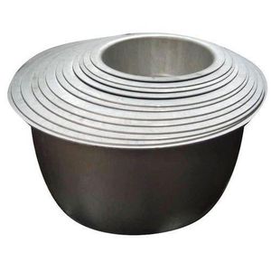 Crystal 12Pcs Set of Aluminium Saucepans Size (12-23)  - silver