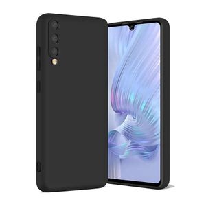 Galaxy A70 Case - Soft Liquid Silicone Shockproof Cover - Black