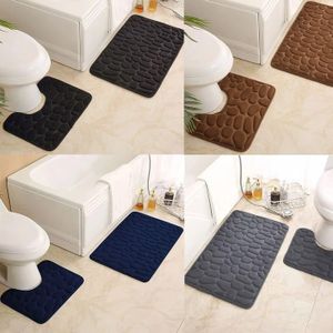 Bathroom Mat Set-One Set-Multicoloured-1