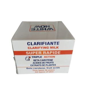 White Now Clariying Milk Face Cream with Beta Carotene. Reduce Marks, Scars, Blackheads, Wrinkles, Is Anti-Ageing, Removes Imperfections, Blemishes, Dark Spots, Makes skin Clear & Unifies