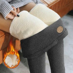 Super Thick Cashmere Wool Leggings Women High Elasticity High