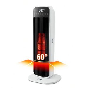 Dsp Space Heater, 2000W Electric Smart PTC Fan Heater, ECO Mode &  60° Oscillation and Thermostat, Portable Fan Heaters 1-24H Timer, 3 Adjustable Modes, Room Heater Indoor Use with Remote Control Digital Display Touch
