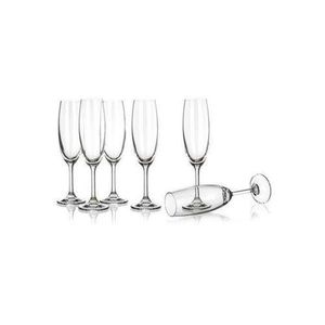 6-Piece Clear Champagne Glass Set 