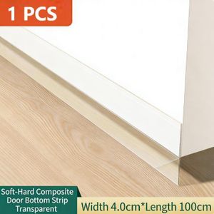 PVC Door Bottom Seal Strip/Self Adhesive Door Window Weatherstrip/  Draft Stopper Door Seal/Anti-Cold Gap Blocker-Transparent