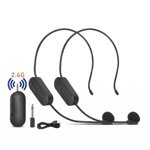 WIRELESS MICROPHONE FOR CELL PHONE WITH HEADBAND X2 3.5MM PLUG AY-102- Multicolor 