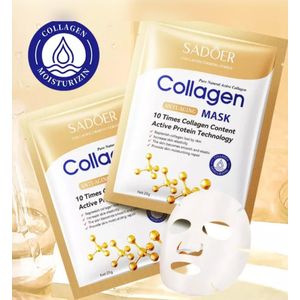 SADOER Collagen Face Mask Anti-Aging Face Mask Moisturizing Firming Anti-aging Repair Brightening Facial Sheet Mask Minimize Wrinkles, Restores Skin Elasticity & Firmness
