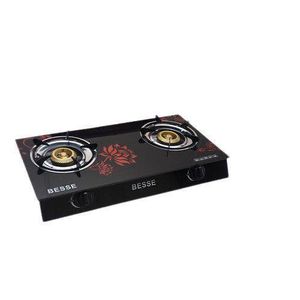 Besse Dual Burner Gas Cooktop with Elegant Glass Surface