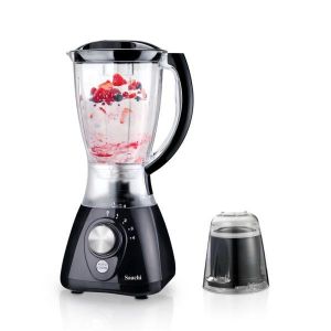 Saachi 2 In 1 Plastic Blender Black With 4 Speeds 1.5 Liters-Black