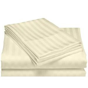 Egyptian Cotton Bedsheet 6x6 fitted cream 