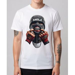 Urban Street Smile Graphic T-Shirt – Bold Streetwear Design