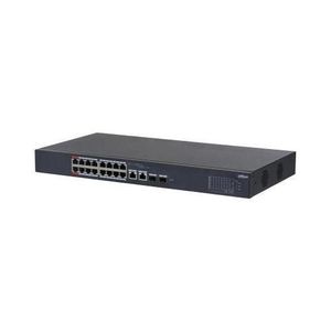Dahua 18-Port Cloud Managed Desktop Switch with 16-Port PoE â€“ Intelligent PoE Power Management, IEEE802.3af/at/bt & Hi-PoE Support, Full Metal Dust-Proof Casing, Wide Temp Range