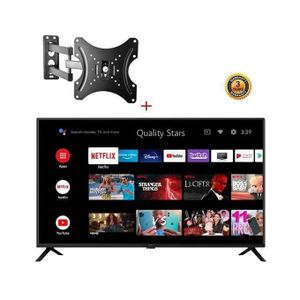 Hisense 43" Smart TV + Free Swivel, Tilt & Adjustable Wall Mount Bracket - Black