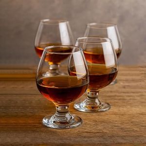 Sundabest 6 Short Wine Glasses big 280ml  3085 - Clear