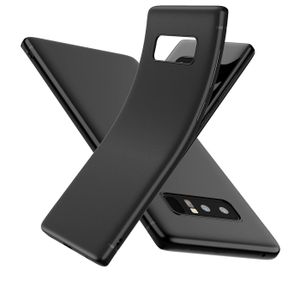 Galaxy Note 8 Slim Phone Case,Thin Soft Skin Silicone Flexible TPU Gel Rubber Lightweight Anti-Scratch Shockproof Cases Protective Cover for Galaxy Note 8, Matte Black