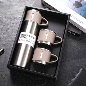 500ml Elegance 3 in 1 Stainless Steel Thermos With Cups