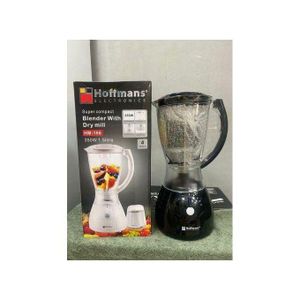 Hoffmans Super Compact Blender with Dry Mill – 350W, 1.5L Capacity - Black