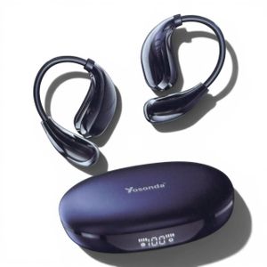  Premium Open-Ear Wireless NC Earbuds with Charging Case - Black