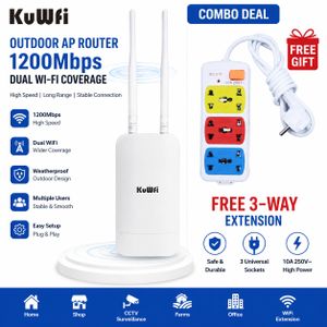 Kuwfi  1200mbps ACCESS POINT 150 METERS 64 USER AT THE SAME TIME
