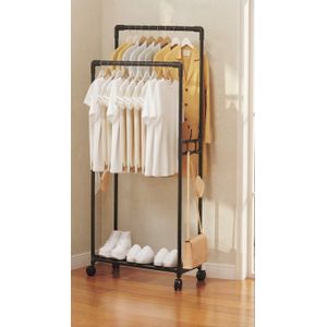 Double-Tier Rolling Garment Rack