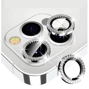 IPhone 11 12 13 14 15 16 Mini plus Pro and pro Max Camera Lens Protector, Premium Tempered Glass Aluminum Rim Camera Lesns Glitter Camera Glass Protector Phone Case Aluminum Frame