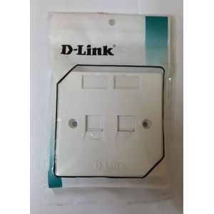 Dlink dual-port networking faceplate, often designed to accept two keystone jacks for cable management. double dual faceplates