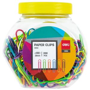 200 pcs multicolored paper clips