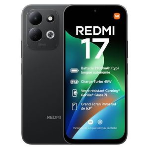 Redmi  17 Smartphone 256GB ROM+6GB RAM 6.9" 120Hz Display, 7500mAh Battery, 50MP AI Camera, 45W Fast Charging