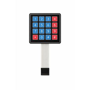 Ev 4X4 16 Keys Matrix Array Membrane Switch Keypad Blue/Red